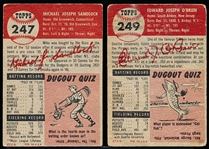 1953 Topps Baseball- 2 Diff Hi#’s- Pitt Pirates
