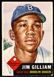 1953 Topps Baseball- Hi#- #258 Jim Gilliam, Brooklyn