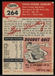 1953 Topps Baseball- Hi#- #264 Gene Woodling, Yankees