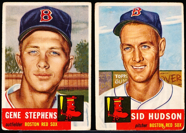 1953 Topps Baseball- 2 Diff Hi#’s- Boston Red Sox