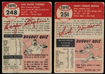1953 Topps Baseball- 2 Diff Hi#’s- Boston Red Sox