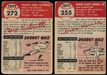 1953 Topps Baseball- 2 Diff Hi#’s- Brooklyn Dodgers