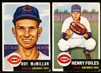 1953 Topps Baseball- 2 Diff Hi#’s- Cinc. Reds