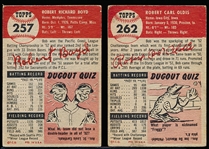 1953 Topps Bb- 2 Diff Hi#’s