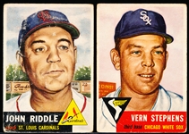 1953 Topps Bb- 2 Diff Hi#’s
