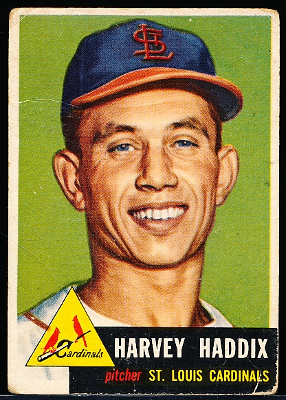 1953 Topps Bb- #273 Harvey Haddix, Cards- Hi#