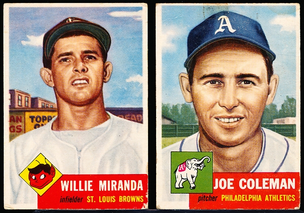 1953 Topps Bb- 2 Diff Hi#’s