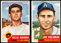 1953 Topps Bb- 2 Diff Hi#’s