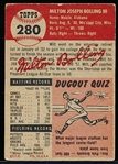 1953 Topps Bb- #180 Milt Bolling, Red Sox- Hi#.