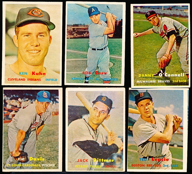 1957 Topps Bb- 6 Diff Semi Hi#’s