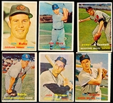 1957 Topps Bb- 6 Diff Semi Hi#’s