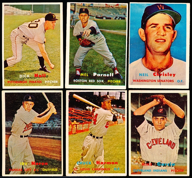 1957 Topps Bb- 6 Diff Semi Hi#’s