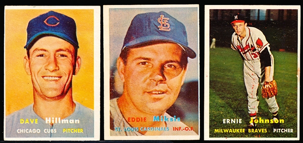 1957 Topps Bb- 9 Diff Semi Hi#’s