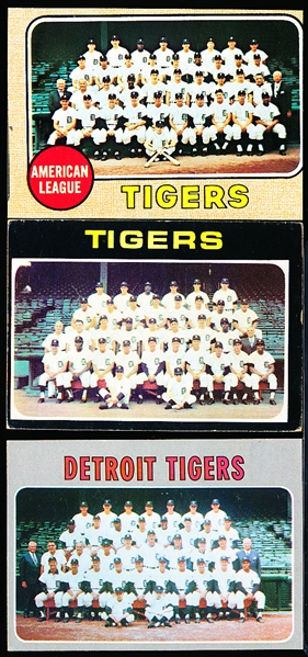 Detroit Tigers Team Cards- 15 Diff