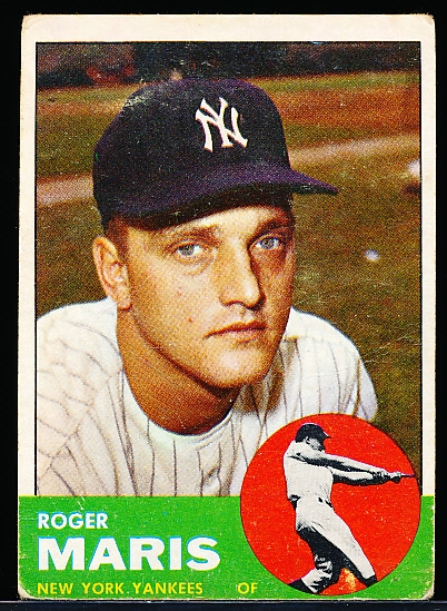 1963 Topps Baseball- #120 Roger Maris, Yankees