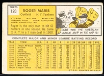 1963 Topps Baseball- #120 Roger Maris, Yankees