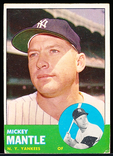 1963 Topps Baseball- #200 Mickey Mantle, Yankees