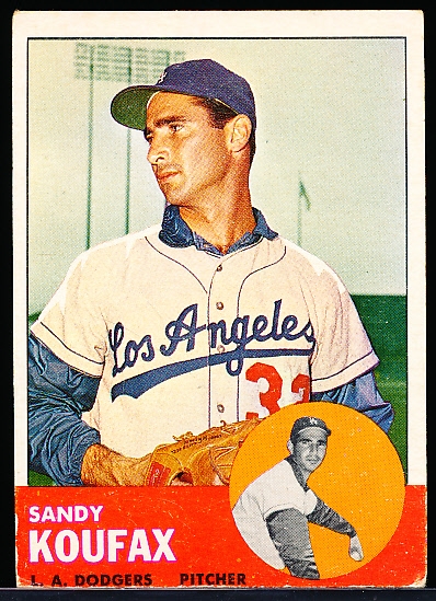 1963 Topps Baseball- #210 Sandy Koufax, Dodgers