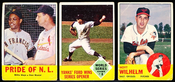 1963 Topps Baseball- 11 Diff