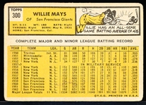 1963 Topps Baseball- #300 Willie Mays, Giants