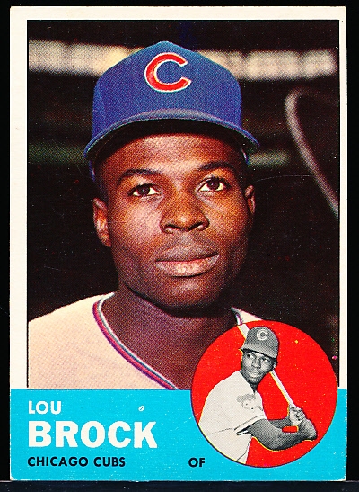 1963 Topps Baseball- #472 Lou Brock, Cubs