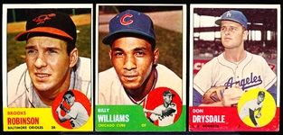 1963 Topps Baseball- 3 Diff