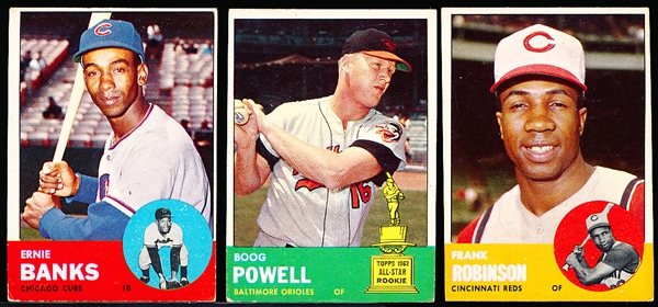 1963 Topps Baseball- 3 Diff