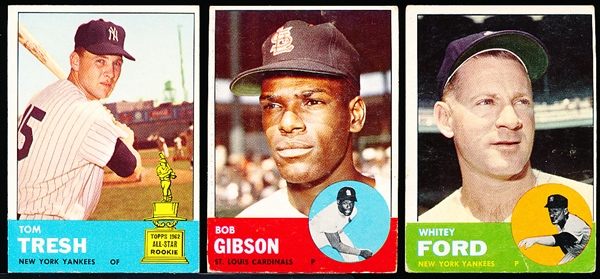 1963 Topps Baseball- 3 Diff