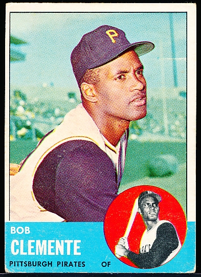 1963 Topps Baseball- #540 Clemente, Pirates- Hi#