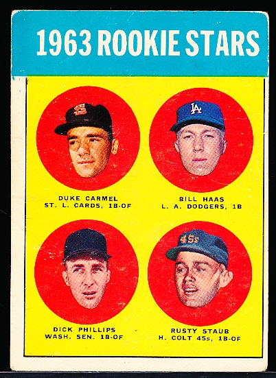1963 Topps Baseball- #544 Rusty Staub RC