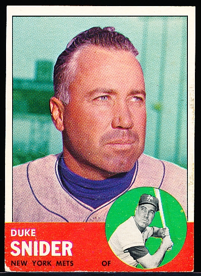 1963 Topps Baseball- #550 Duke Snider, Dodgers- Hi#