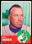 1963 Topps Baseball- #550 Duke Snider, Dodgers- Hi#