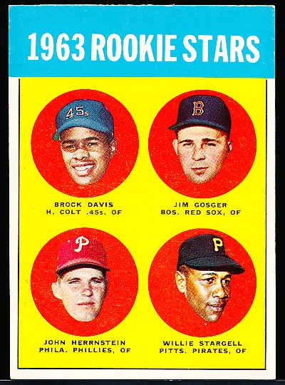 1963 Topps Baseball- #553 Willie Stargell RC, Pirates