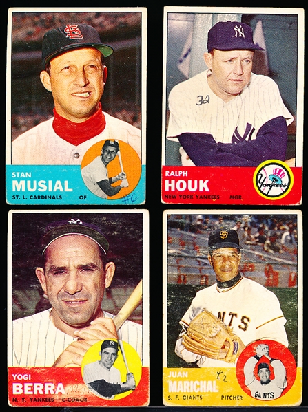 1963 Topps Baseball- 4 Diff