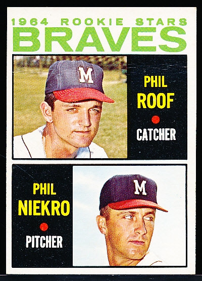 1964 Topps Baseball- #541 Phil Niekro RC- Hi#