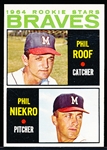 1964 Topps Baseball- #541 Phil Niekro RC- Hi#