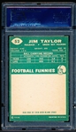 1960 Topps Football- #52 Jim Taylor, Packers- PSA NM 7 