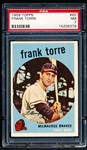 1959 Topps Baseball- #65 Frank Torre, Braves- PSA NM 7 
