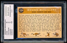 1960 Topps Baseball- #230 Mound Magicians- Spahn- GEM ELITE 10 (Pristine)