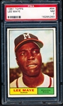 1961 Topps Baseball- #84 Lee Maye, Braves- PSA NM 7