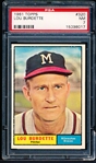 1961 Topps Baseball - #320 Lou Burdette, Braves- PSA NM 7