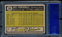 1961 Topps Baseball- #390 Del Crandall, Braves- PSA NM 7