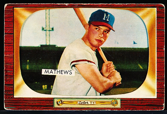 1955 Bowman Bb- #103 Eddie Mathews, Braves