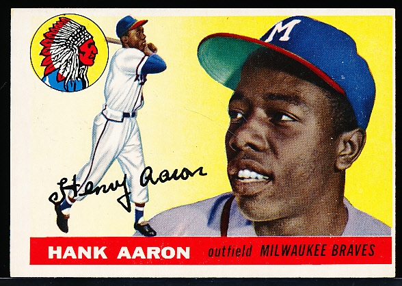 1955 Topps Bb- #47 Hank Aaron, Braves