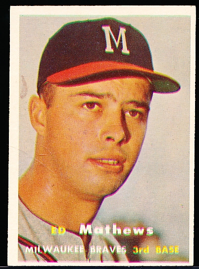 1957 Topps Bb- #250 Ed Mathews, Braves