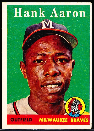 1958 Topps Bb- #30 Hank Aaron, Braves