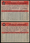 1958 Topps Bb- 2 Diff All Stars