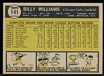 1961 Topps Bb- #141 Billy Williams RC, Cubs