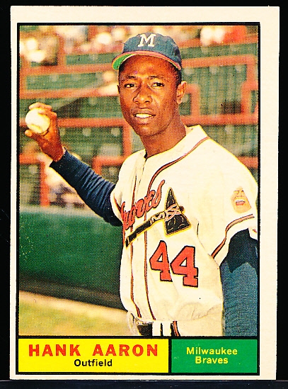 1961 Topps Bb- #415 Hank Aaron, Braves