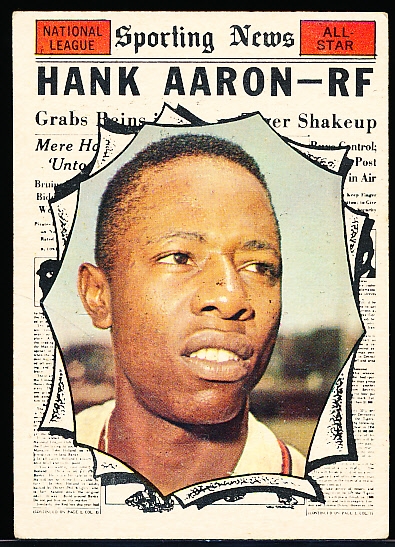 1961 Topps Bb- #577 Hank Aaron All Star- Hi#